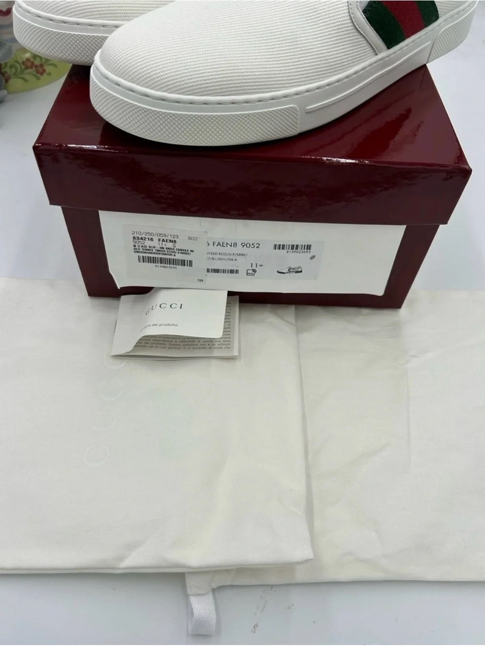 Gucci white canvas